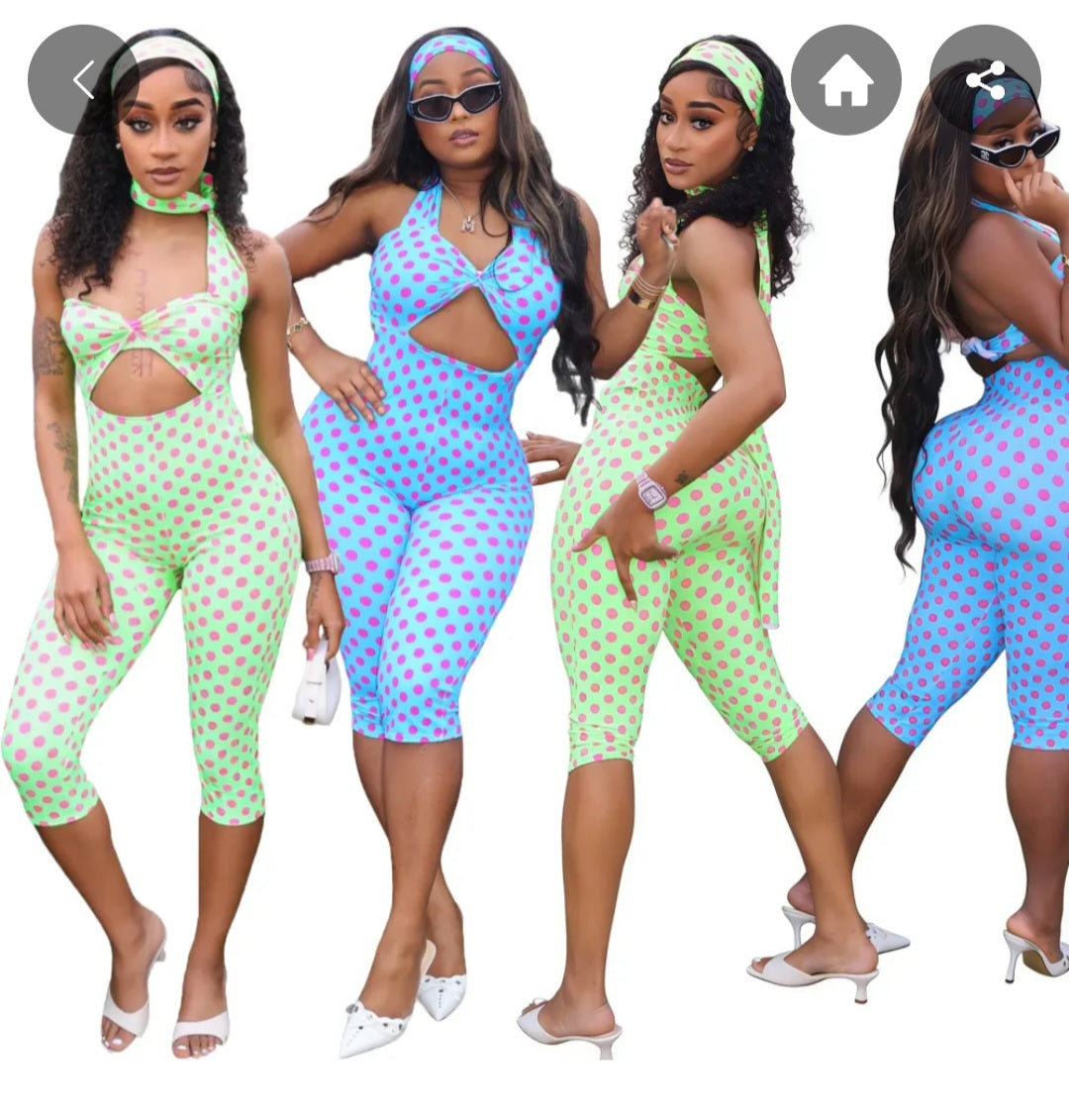 Truly Hollow Polka Dot Romper