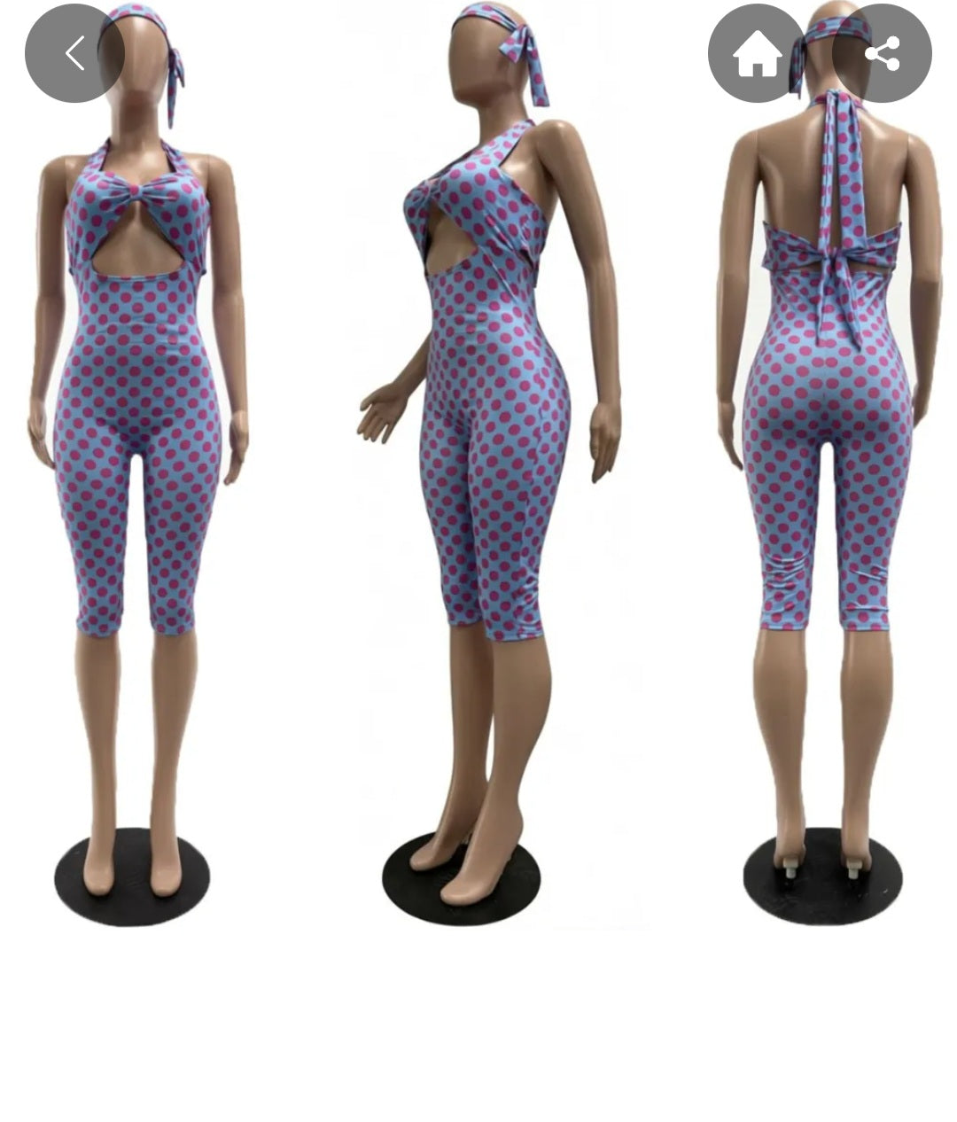 Truly Hollow Polka Dot Romper
